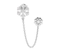 Snowfall Silver Stud Earring Chain STC-2176